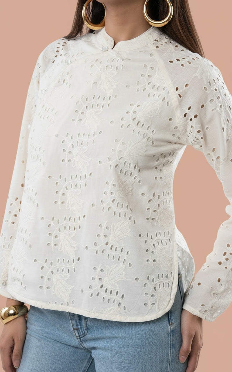 The Orient Top- Ivory