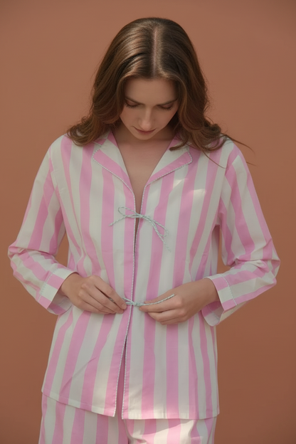 Cotton Co-ord - Blush Stripe Set