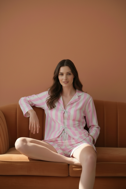 Cotton Co-ord - Blush Stripe Set