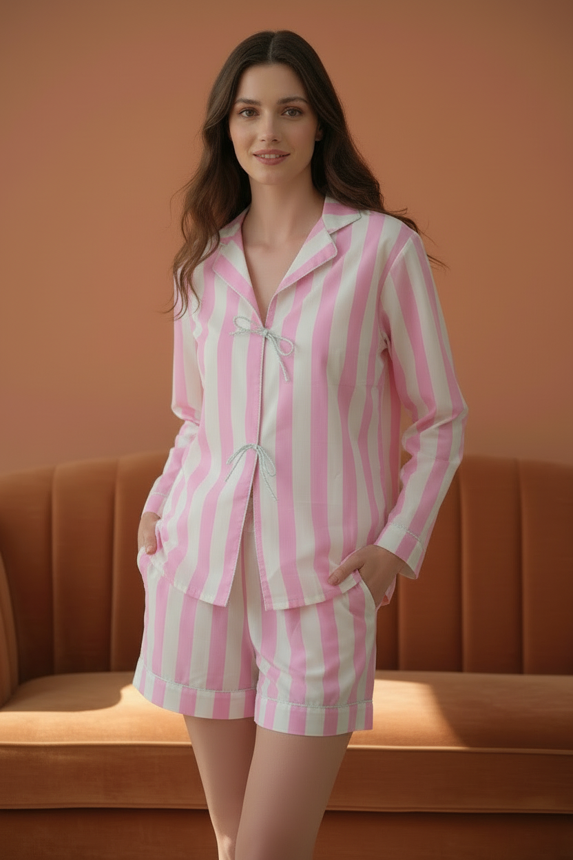 Cotton Co-ord - Blush Stripe Set