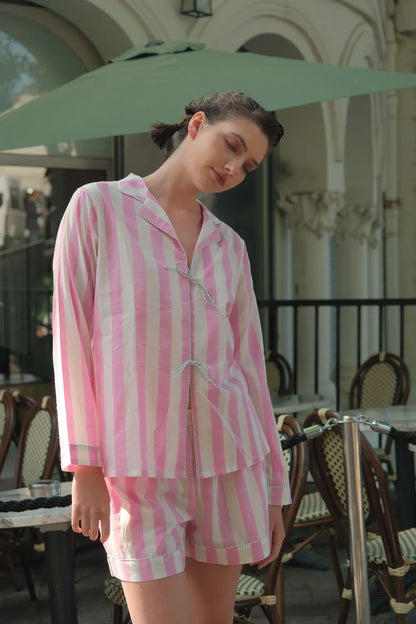 Cotton Co-ord - Blush Stripe Set