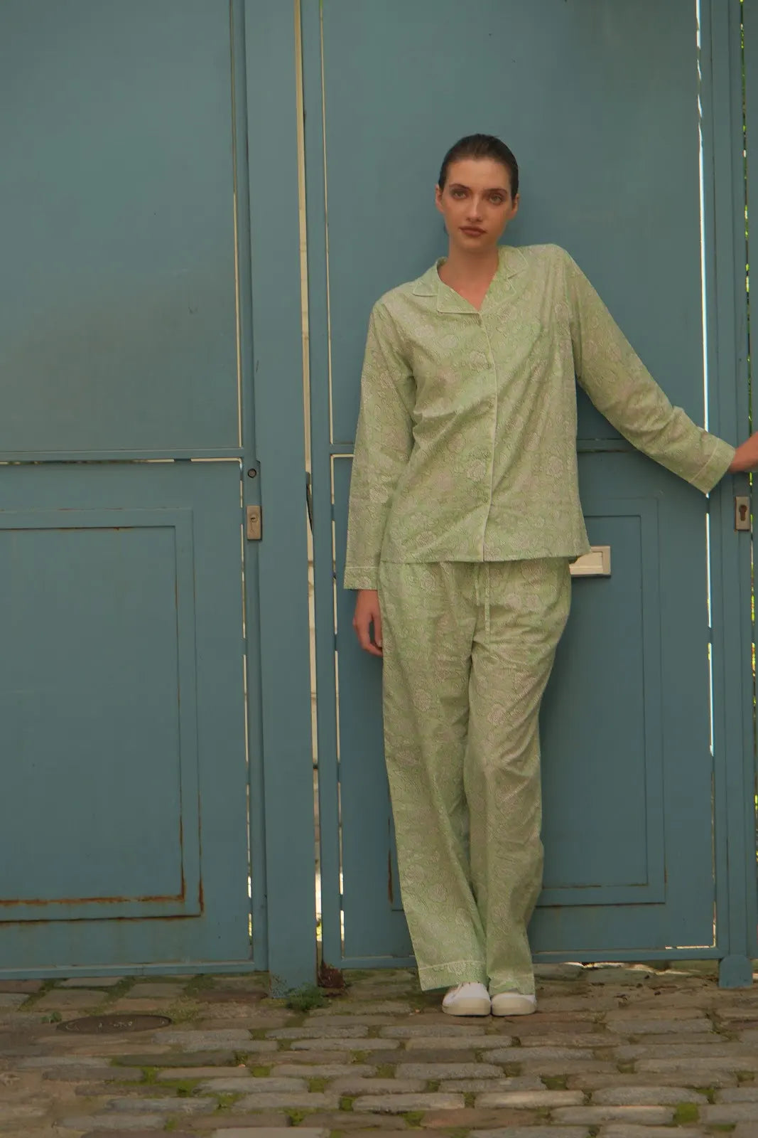 Cotton Pyjamas- The Sage Set