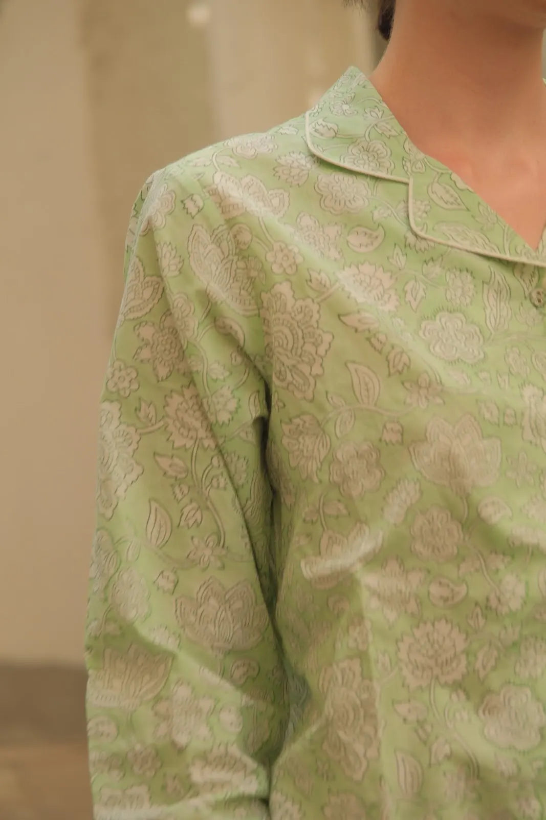 Cotton Pyjamas- The Sage Set