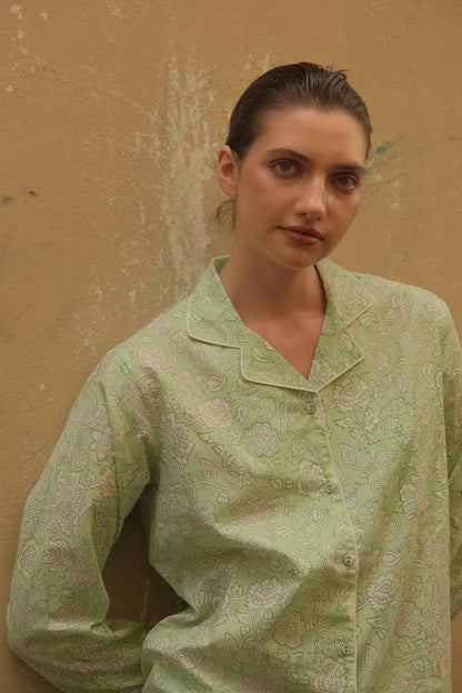 Cotton Pyjamas- The Sage Set