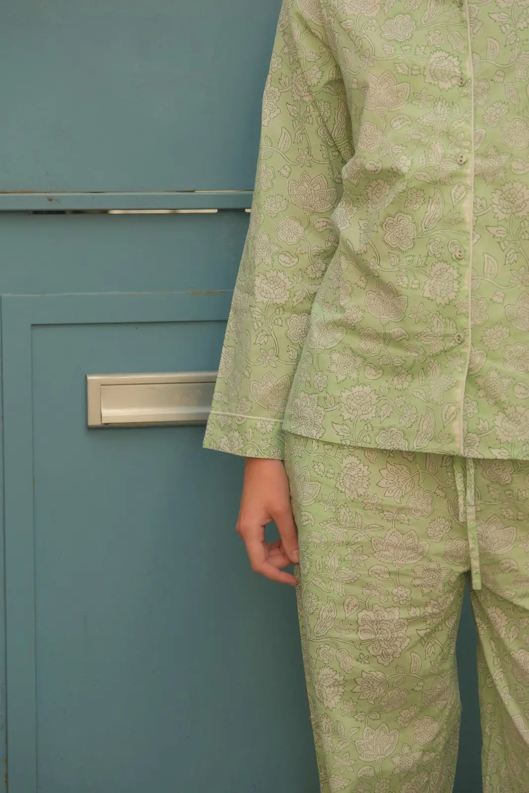 Cotton Pyjamas- The Sage Set