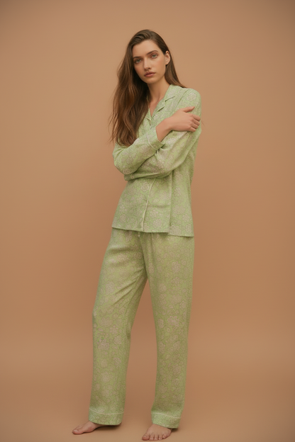 Cotton Pyjamas- The Sage Set