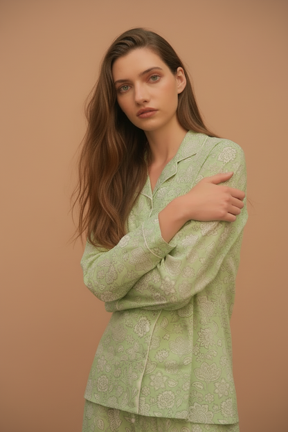 Cotton Pyjamas- The Sage Set