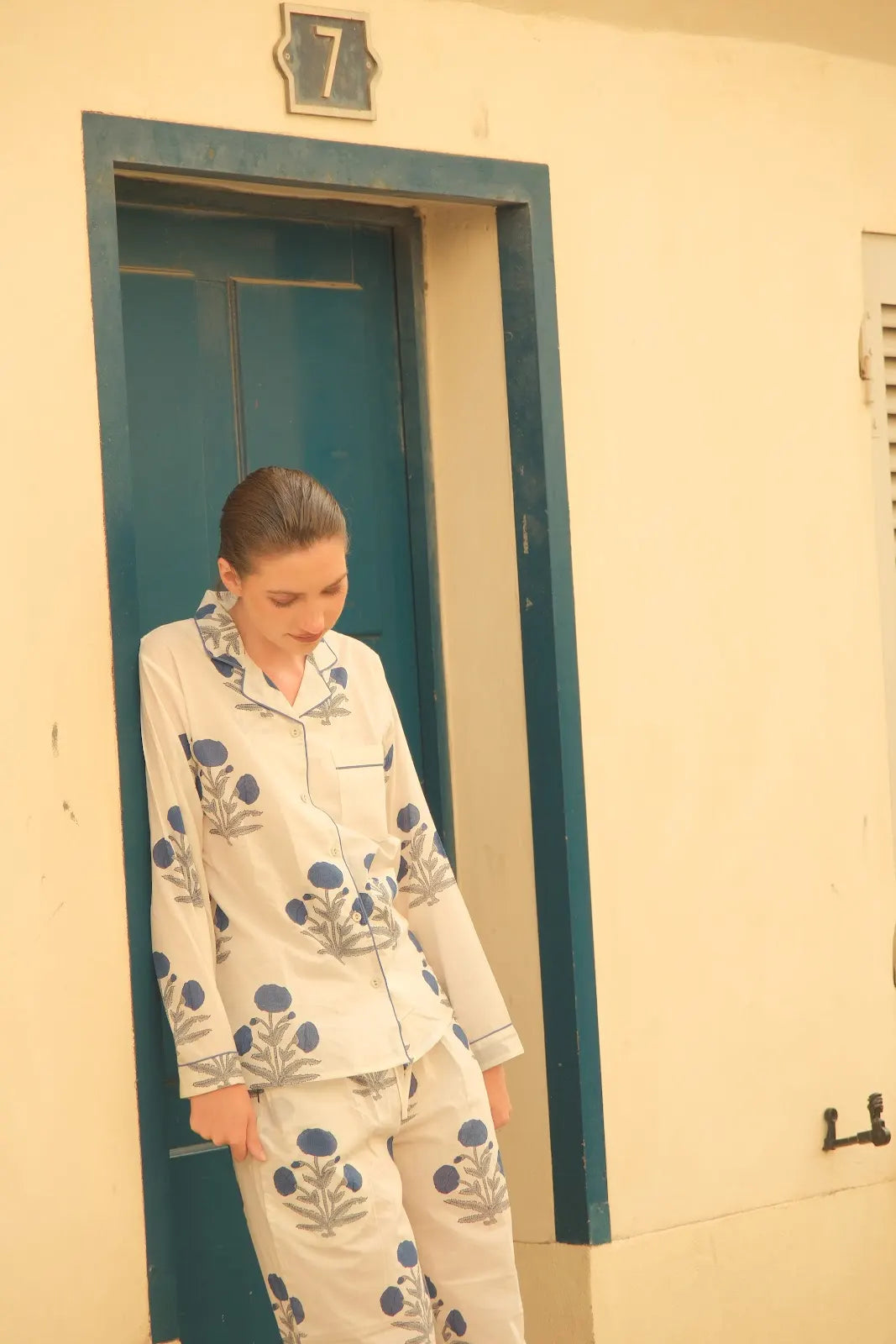 Cotton Pyjamas - The Midnight Bloom Set