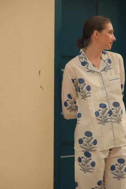 Cotton Pyjamas - The Midnight Bloom Set