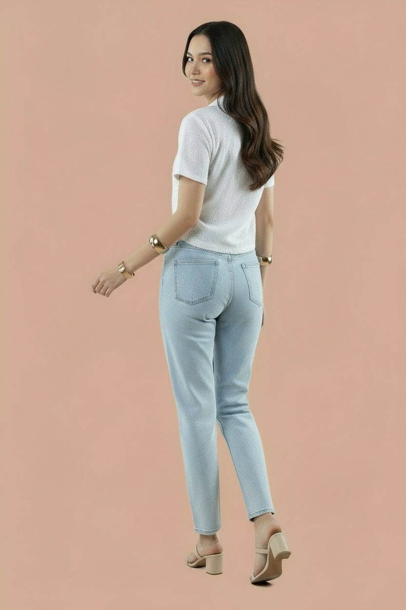 The Orient Crop Top- White