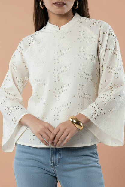The Orient Top- Ivory