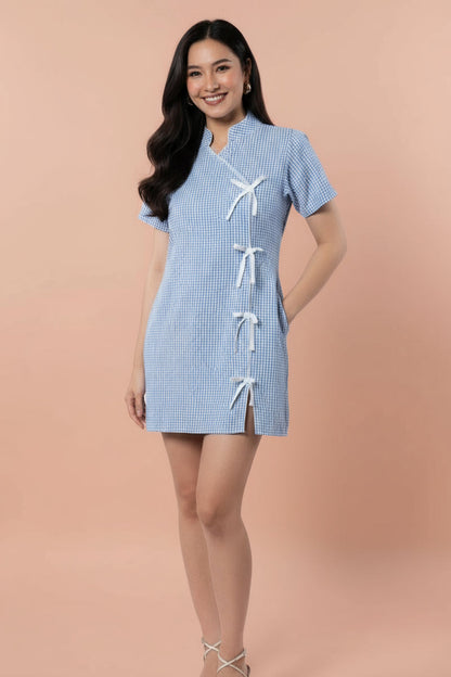 The Orient dress - Blue Gingham