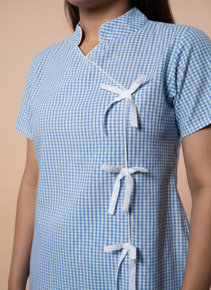 The Orient dress - Blue Gingham